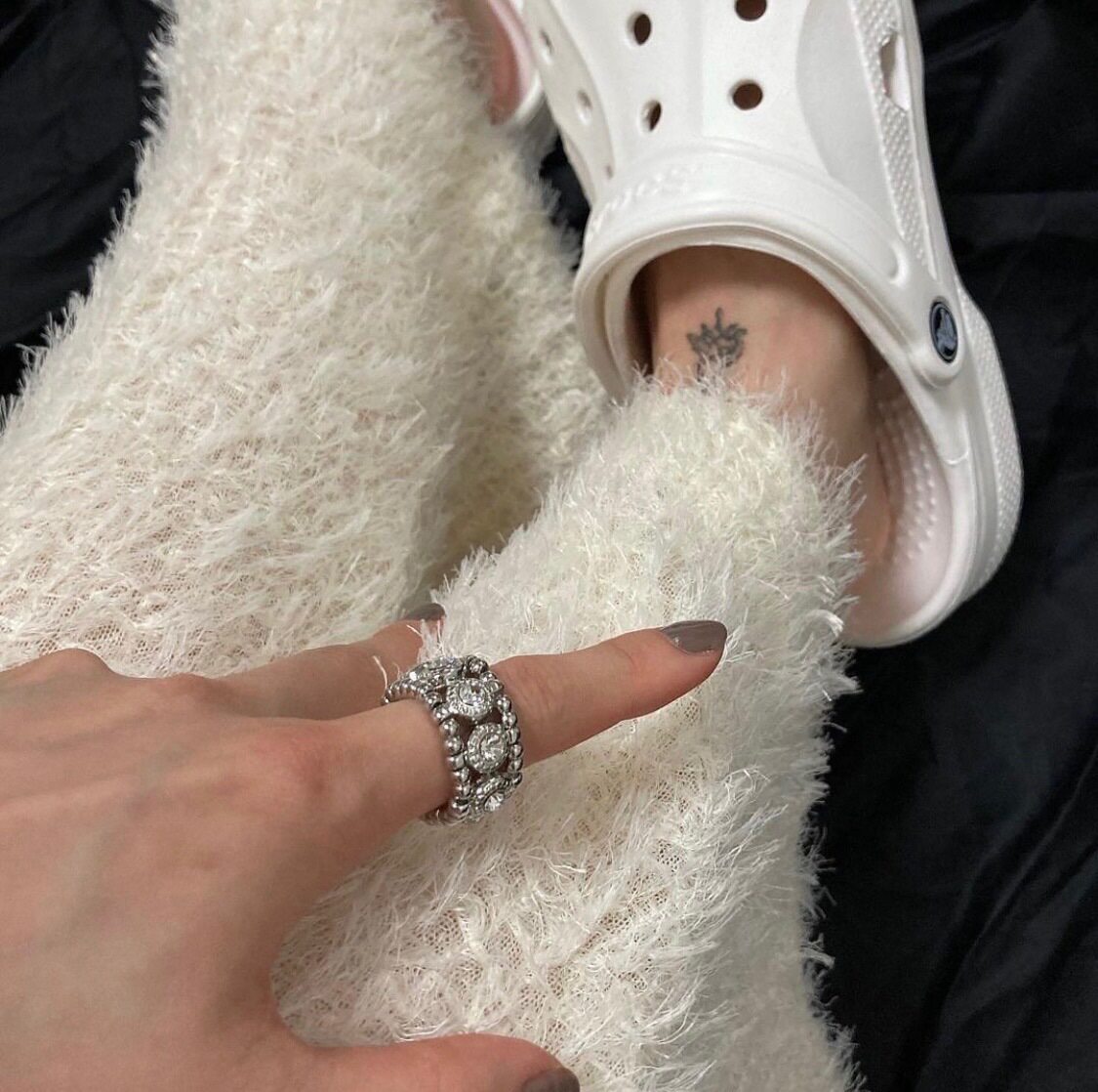 韩国金属有弹力的戒指ins博主同款指环叠戴小众设计手工串珠女戒