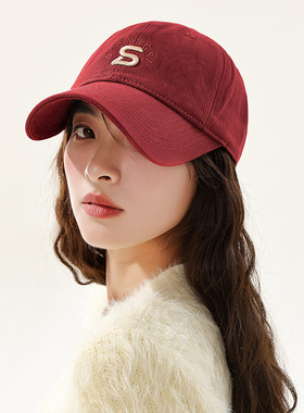 高品质时尚S字母刺绣棒球帽女韩版休闲软顶百搭潮牌四季鸭舌帽男