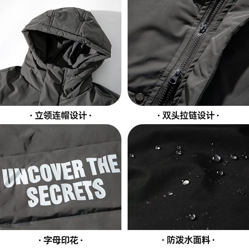 防风棉服冬季新款加厚保暖字母印花连帽棉衣外套L5139-P115控188,男装棉衣,电商A362