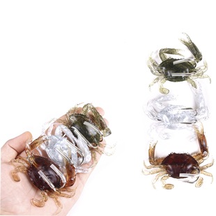 路亚软饵 外贸19g根钓仿真螃蟹假饵远投沉水防挂底海钓石斑鱼饵