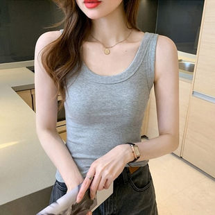 打底上衣t恤 螺纹小背心女夏季 外穿新款 韩版 性感紧身吊带内搭无袖
