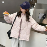 女童2025秋冬新款简约浅粉色棉衣女大童户外加绒加厚保暖棉服外套，童装棉衣，祺儿童装