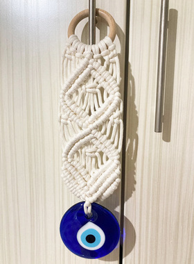 土耳其蓝眼睛门把手挂件 evil eye恶魔之眼包包挂饰墙面装饰壁挂