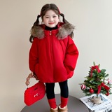 女童棉服秋冬季2025新款洋气女冬装夹棉衣服儿童棉袄女孩外套P168，童装棉衣，祺妙童装