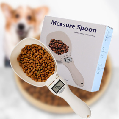pet food scale dog cat feeding measure spoon measuring
