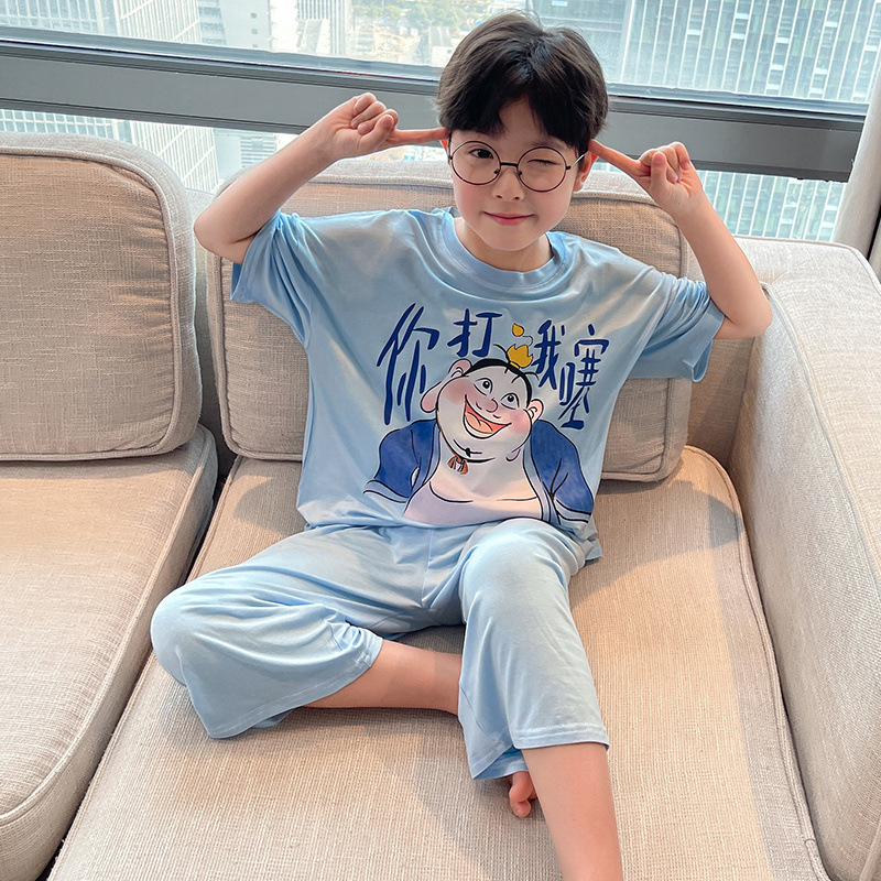 儿童装童睡衣夏装套装薄款夏款孩家居服空调服夏季中大童，童装家居服（睡衣），祺妙童装