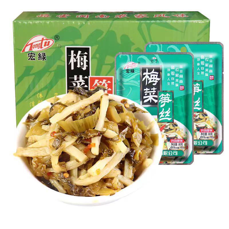 梅菜笋丝开袋即食金菇幼笋香脆海带笋丝佐餐三宝宏绿零食咸下饭菜