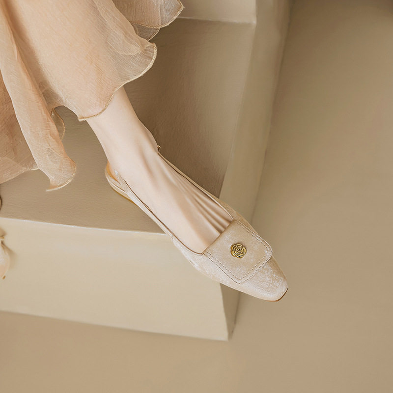 艺术家 法式气质山茶花新款包头凉鞋女夏季不累脚软底上班通勤鞋,女鞋,休闲凉鞋,淘宝优惠券,粉丝福利购,淘宝优惠卷