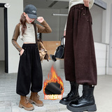 女童加绒裤子2025新款秋冬儿童一体绒外穿靴裤大童冬季加厚束脚裤，童装裤子，祺儿童装