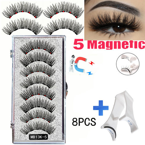 Glue Free Reusable Magnetic Lashes, Natural False Eyelashes