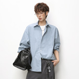 春款小格纹宽松休闲衬衣miu系穿搭风上衣外套OC8040-P52控88，男装衬衫，电商A362