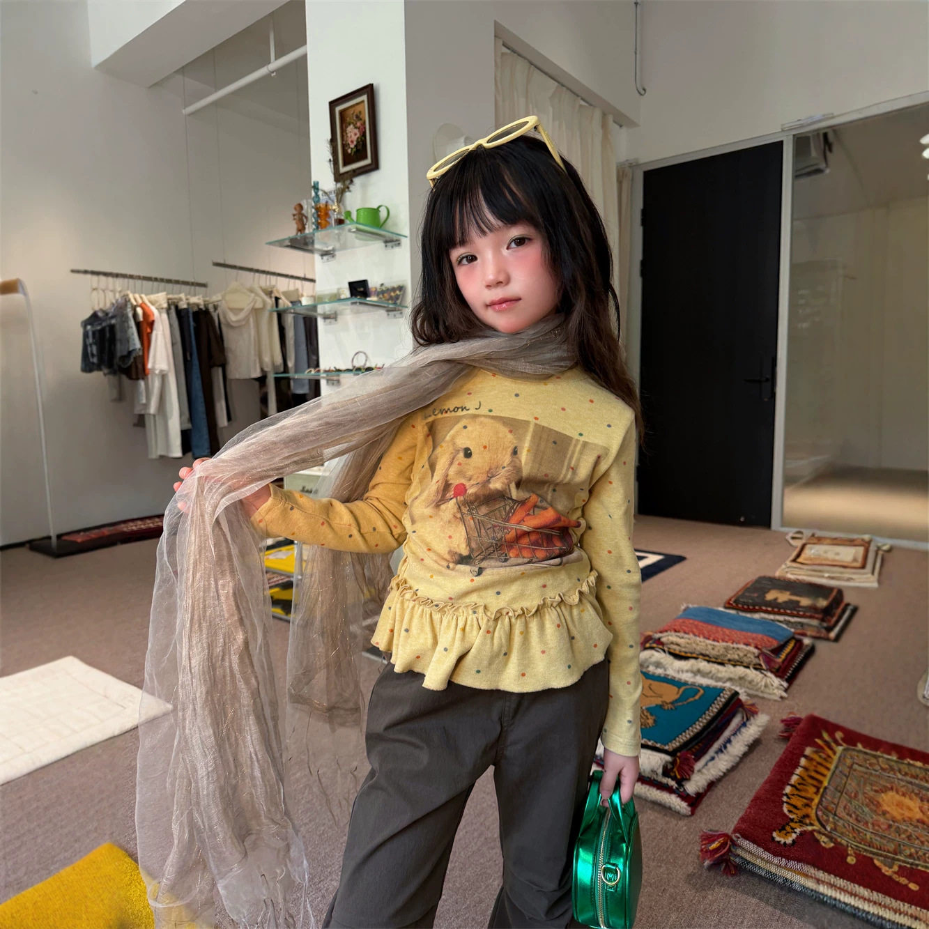 韩版长袖10岁有机棉女160cm130cm