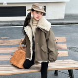 女童2025年秋冬新款洋气大毛领皮外套女大童冬季加绒加厚保暖皮衣，童装外套，祺儿童装