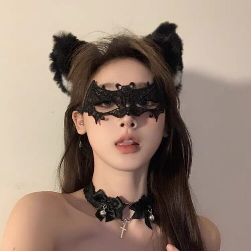 蕾丝面具女 Sexy Lace Mask Masquerade Halloween Party Cosplay
