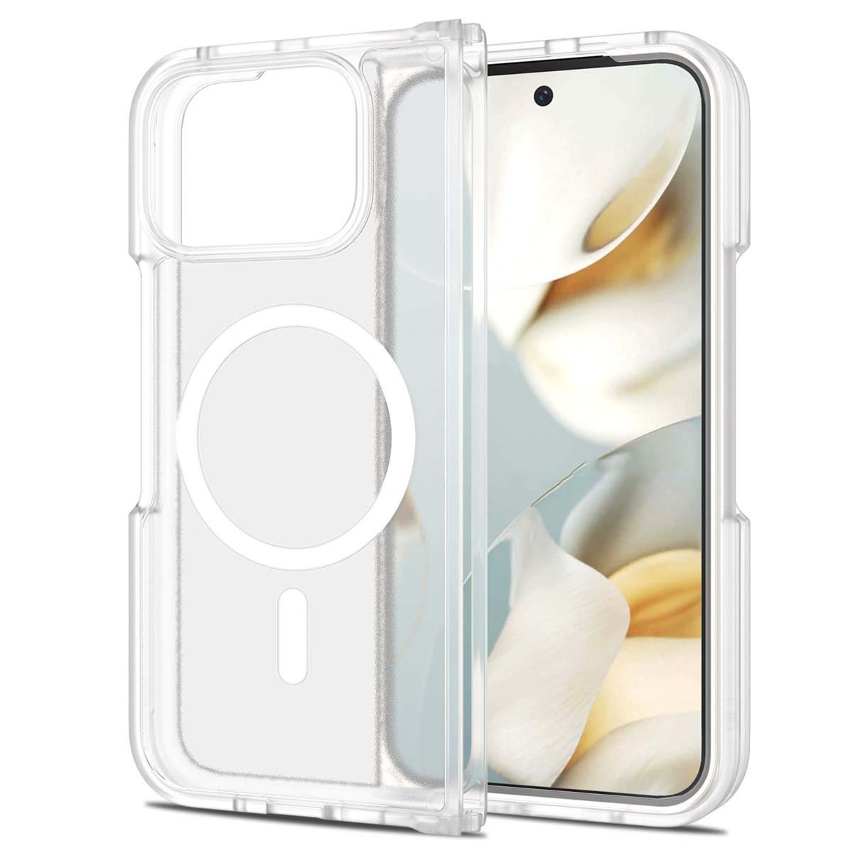 适用谷歌Pixel10 Pro Fold折叠屏手机壳肤感壳连体二合一半透明磨砂壳magsafe强磁吸保护套