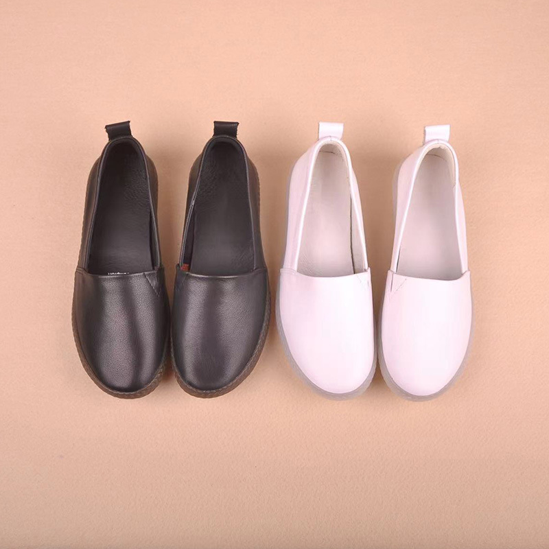 有大码41 42码软底小白鞋 休闲百搭真皮软面舒适四季驾车鞋女鞋