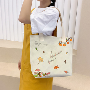 斜挎包大容量帆布包女ins风学生韩版带拉链的原创手提肩包