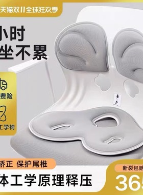 BKT护腰坐垫椅公室久坐不累神器靠背一体矫正人体工学美臀椅子