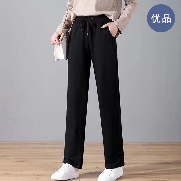 运动卫裤女春秋季韩版简约休闲长休闲裤