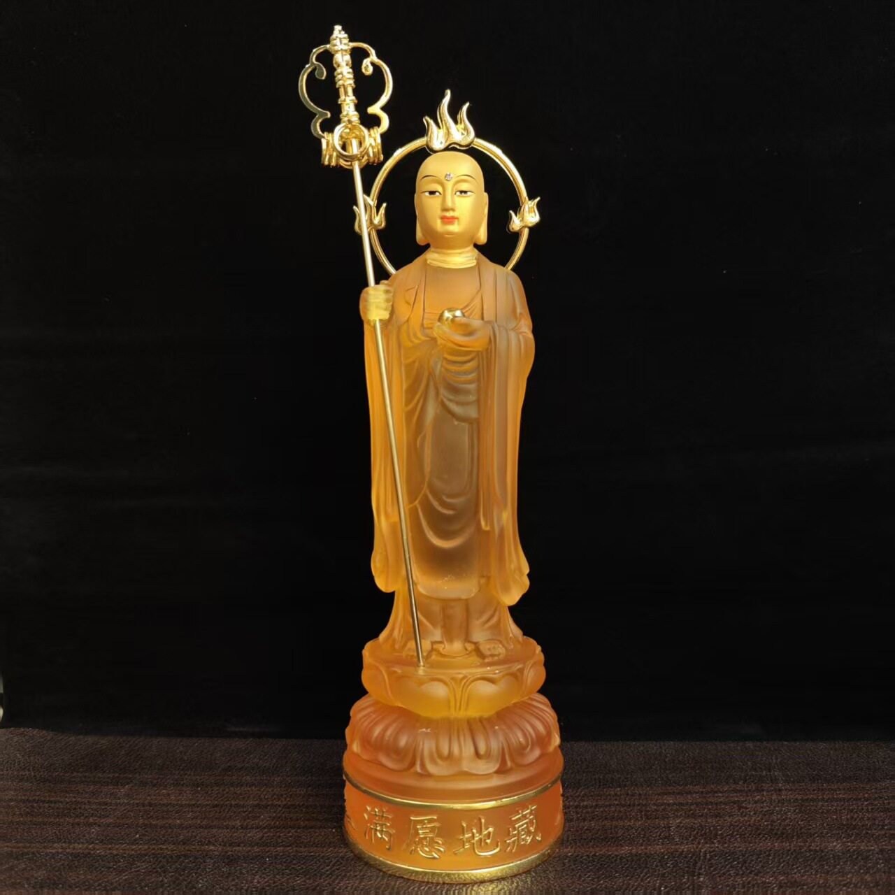 新款树脂水琉璃站像地藏王菩萨宗教祠堂寺庙供奉菩萨佛像厂家