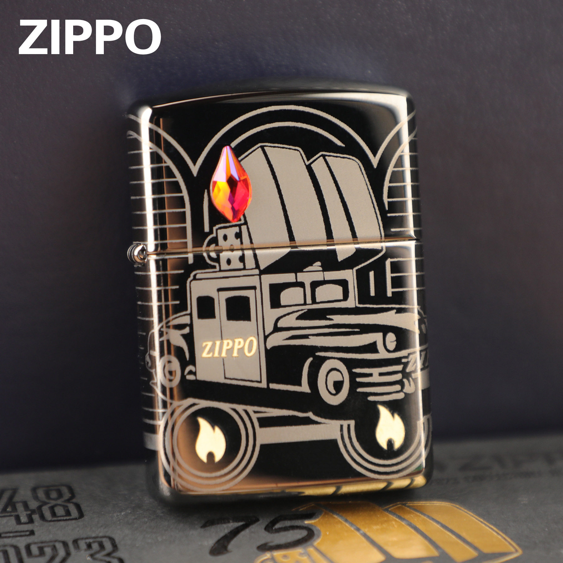 官正品ZIPPO芝宝美国原版防风砂轮煤油打火机75周年限量火力全开