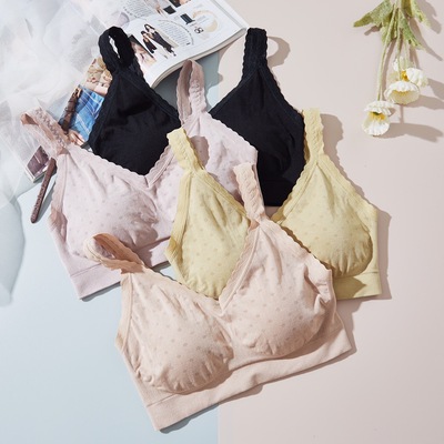 塞德纳6160薄款莫尔文胸背心女乳胶固定胸垫不跑杯美背内衣宽带