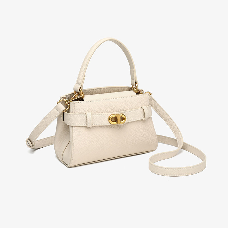 真皮凯莉包头层牛皮小挎包小巧时尚女包百搭肩斜挎包女士手提包 - 聚合潮牌女包出品