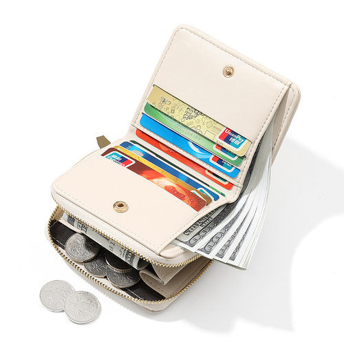 欧美女士钱包短款卡包高级感女士