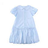 女童2025年夏季新款娃娃领蓬蓬裙中大童简约风polo裙泡泡袖公主裙，商品下架区，祺儿童装