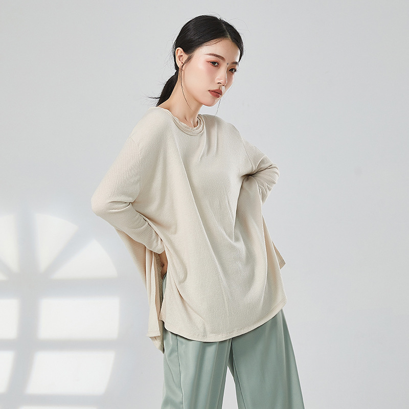 现代舞春夏新款舞蹈生日常穿搭慵懒宽松气质蝙蝠衫男女同款练功服