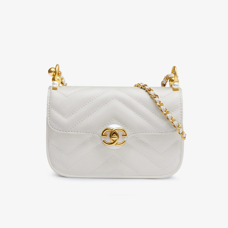 英皇保罗包包女高级感包包女包新款格纹斜挎包女小众设计感链条包