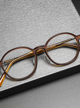 新款网红爆款纯钛圆框眼镜框 Tavat同款RLT5883复古近视眼镜架