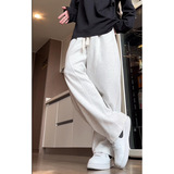 休闲卫裤秋冬款分割弧形宽松直筒垂感运动长裤L2357-P60控88，男装休闲裤，电商A362