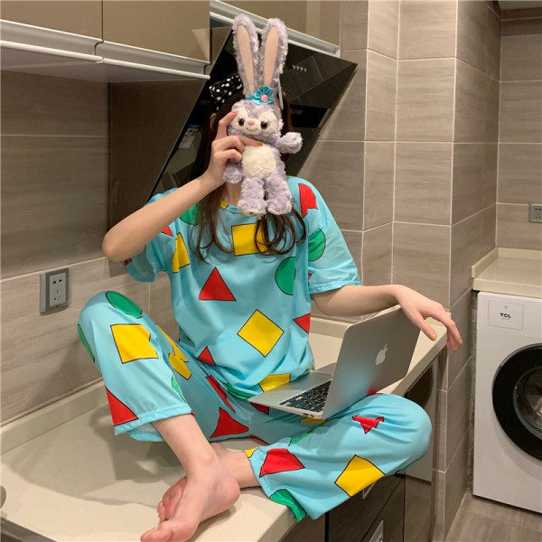 Japanese-Style Women's Short-Sleeve Pajamas, Crayon Shin-Chan