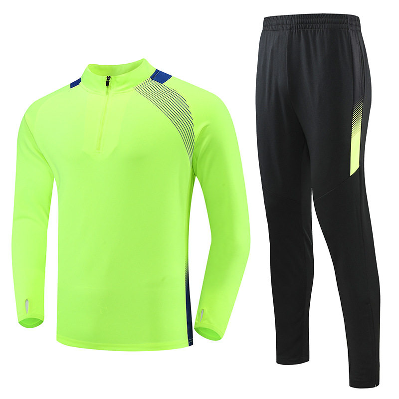 春秋足球训练服儿童运动套装成人女团队服印制小脚收腿裤儿童款