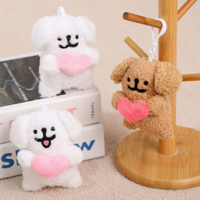 线条小狗挂件毛绒娃娃小玩偶钥匙扣玩具公仔动物狗狗纪念品礼物