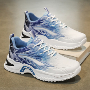 子士潮流百搭厚底休闲跑步老爹潮鞋 男鞋 透气网面运动鞋 新款 夏季