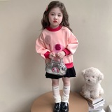 女童加绒卫衣秋冬2025新款卡通一体绒打底衫冬装韩版儿童上衣P58，童装卫衣/绒衫，祺妙童装
