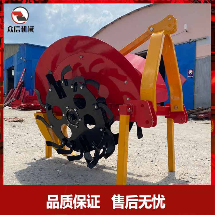四轮拖拉机带开沟机 水田开沟机中置开沟机中开沟加重款
