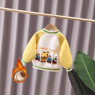 儿童棒球服外套春秋2025新款小童洋气夹克女童可爱秋装上衣
