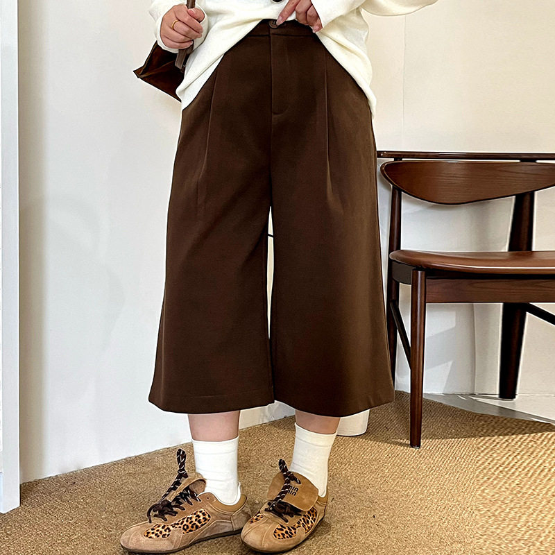 乃粒大码女装休闲裤七分裤2025冬胖mm百搭宽松阔腿裤女西裤NK1367