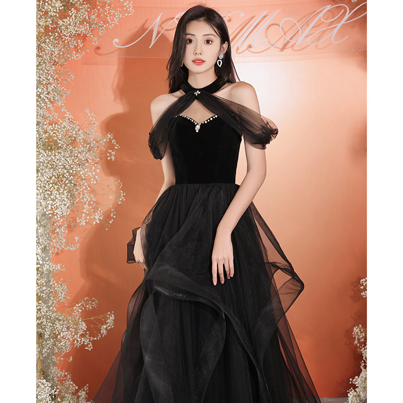 Advanced evening dress, Birthday gift, high-quality style, 2023 collection, french style, fitted