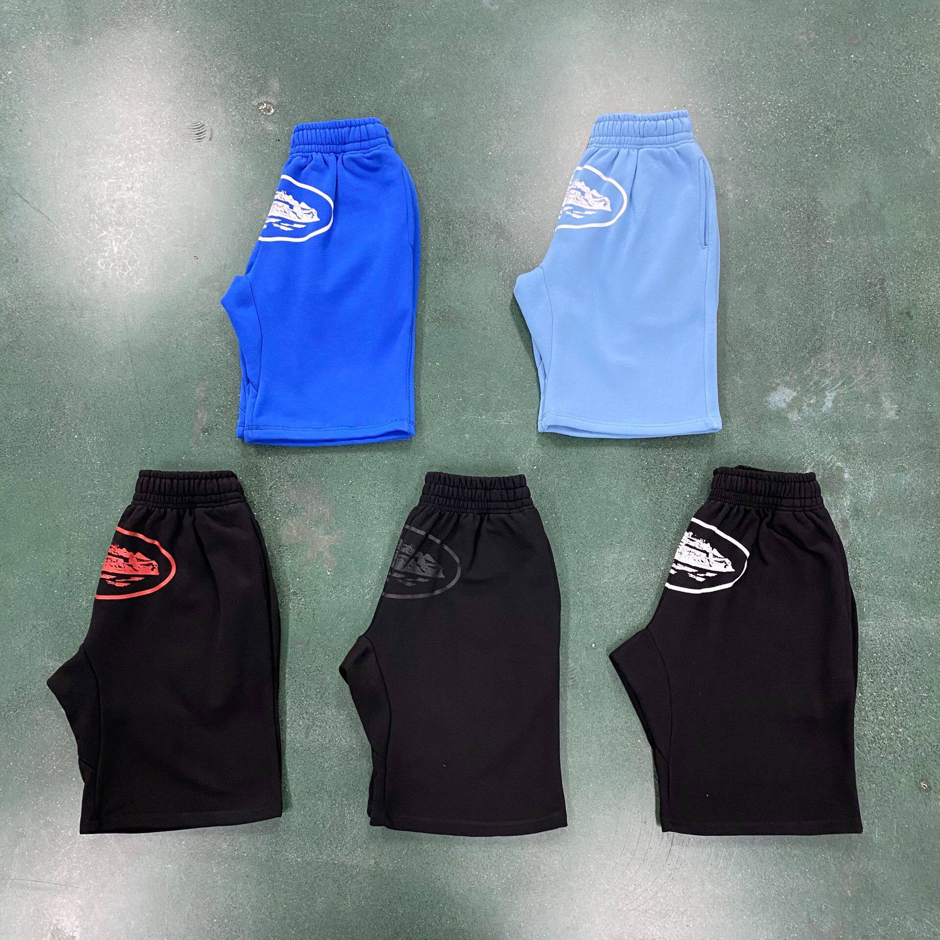 High-Quality Trendy American Street Hip-Hop Printed Knit Short