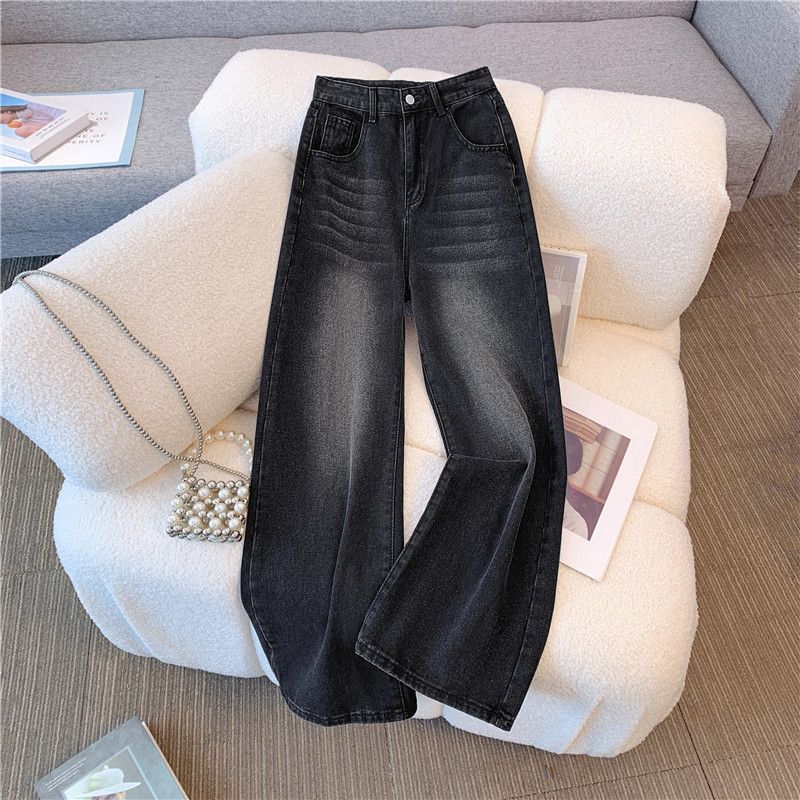 直筒垂感拖地裤子Ladies trousers plus size Jeans Women pants