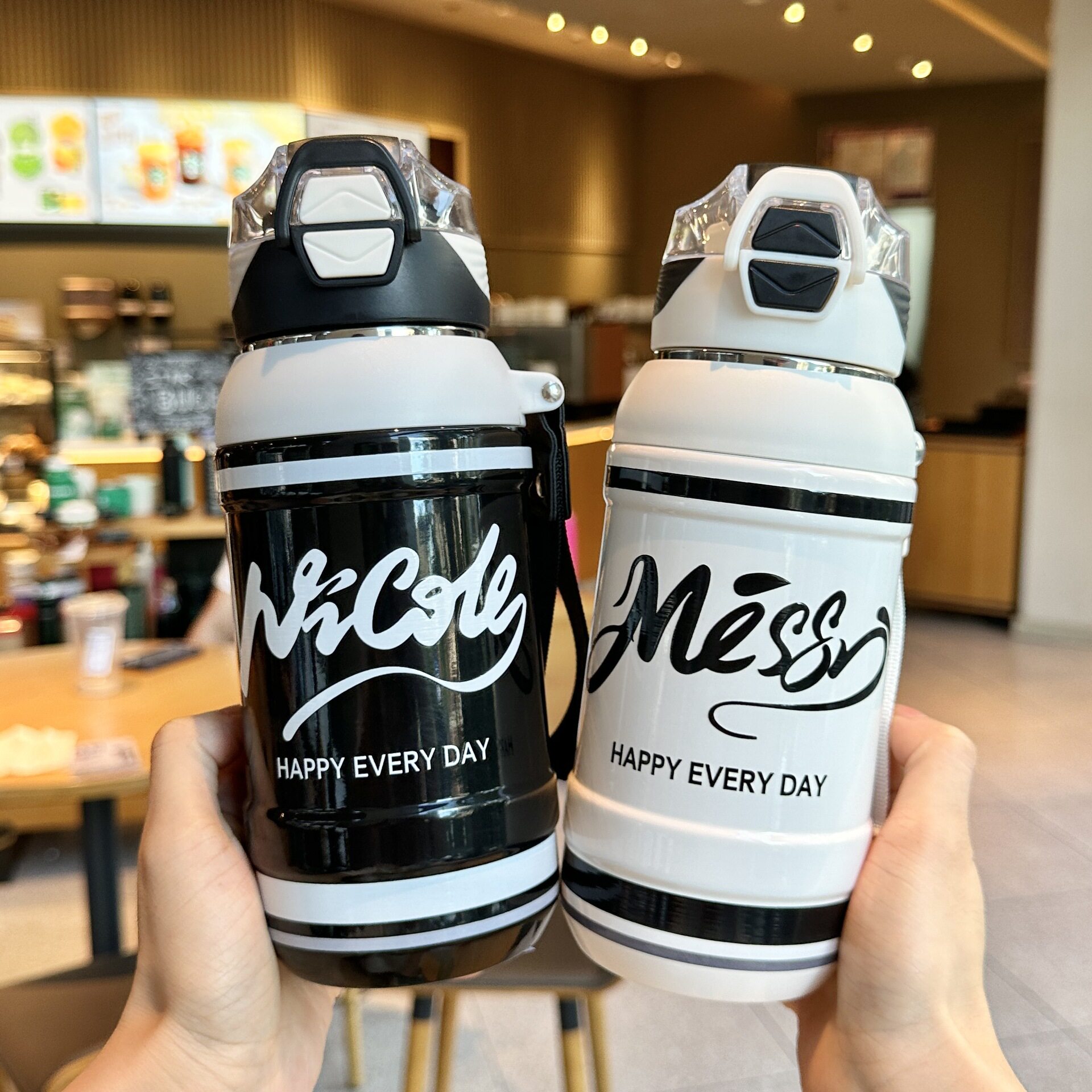 大容量保温杯男2025新款高颜值学生运动水壶成人男士健身外出水杯