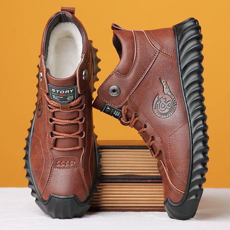 皮面短靴保暖休闲日常