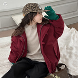 女童2025年冬季新款卡哇伊棉衣牛角扣保暖派克服加绒加厚可爱外套，童装棉衣，祺儿童装