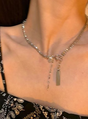 设计感钛钢项链女ins嘻哈ins冷淡风锁骨链2022年新款简约气质配饰