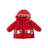 女童棉服冬季新款儿童加厚保暖棉袄洋气中小童女孩韩版连帽棉衣潮，童装棉衣，祺妙童装