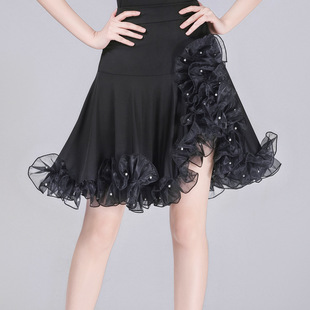 新款成人拉丁舞服装女摩登交谊舞大摆半身裙子三步踩吉特巴舞蹈裙